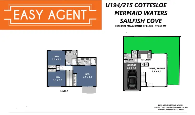 Floorplan of Homely townhouse listing, Unit 194/215 Cottesloe Drive, Mermaid Waters QLD 4218