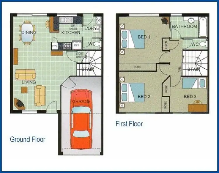 Floorplan of Homely townhouse listing, 407/2 Nicol Way, Brendale QLD 4500