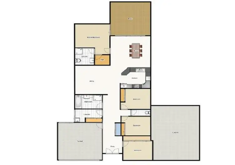 Floorplan of Homely house listing, 3 Yaraan Crescent, Beachmere QLD 4510