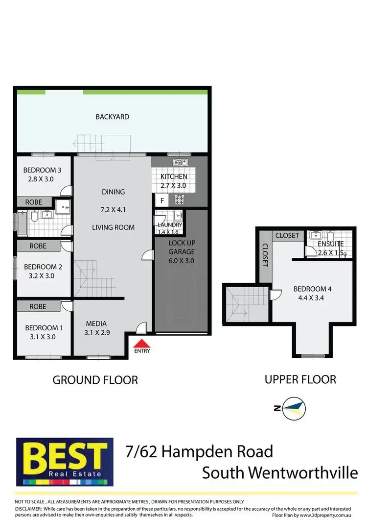 Floorplan of Homely townhouse listing, 7/62 Hampden Road, South Wentworthville NSW 2145