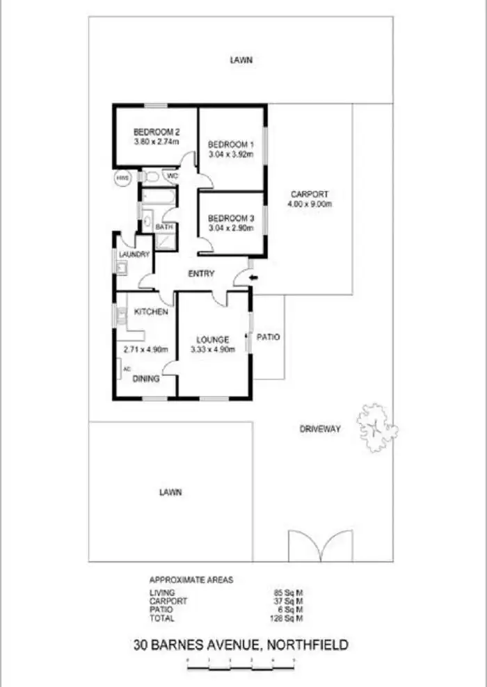Floorplan of Homely house listing, 30 Barnes Avenue, Northfield SA 5085