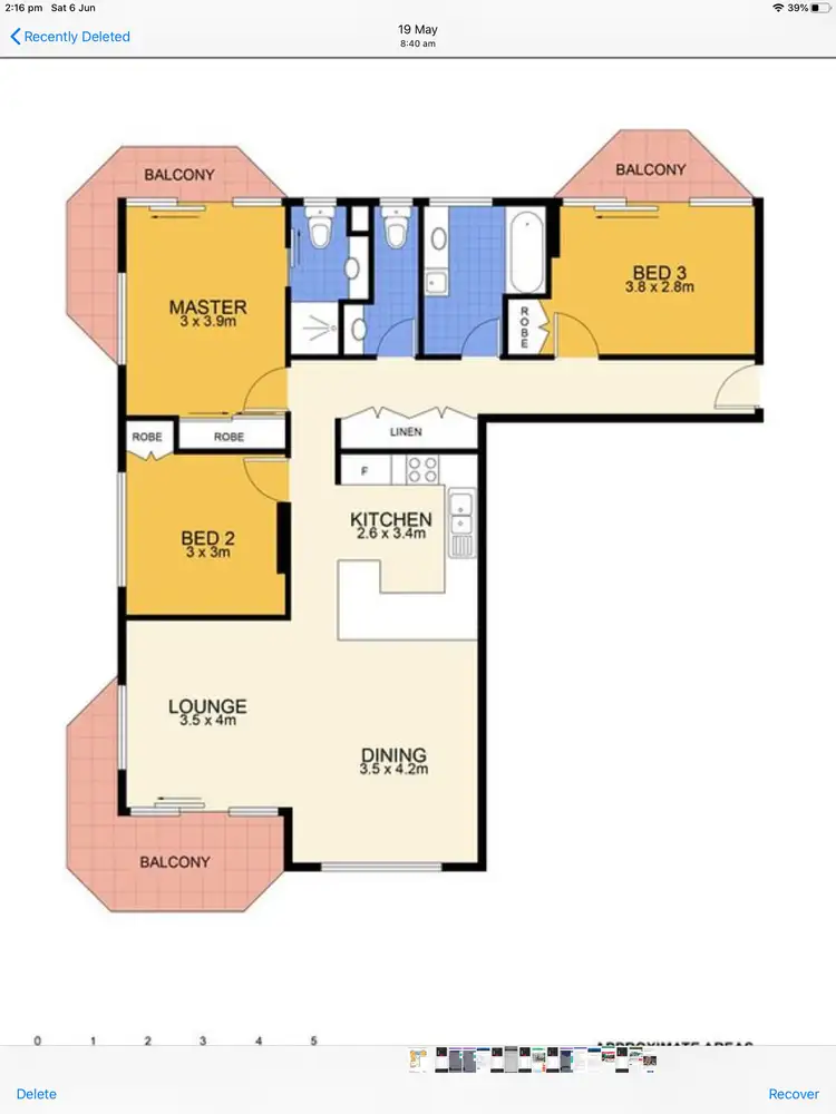 Floorplan of Homely unit listing, 5D/135 Parkyn Parade, Mooloolaba QLD 4557
