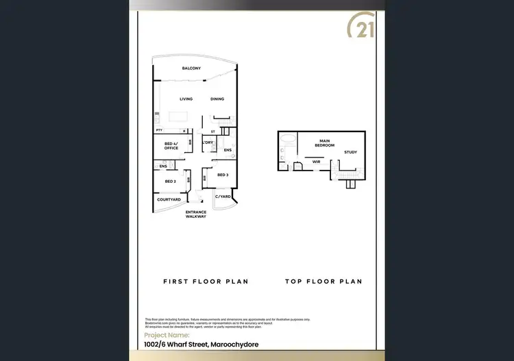 Floorplan of Homely apartment listing, 1002/6 (Cnr Duporth Ave) Wharf Street, Maroochydore QLD 4558
