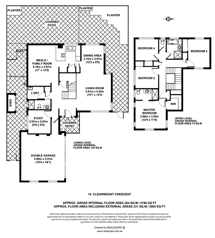 Floorplan of Homely house listing, 14 Clearmount Crescent, Carindale QLD 4152