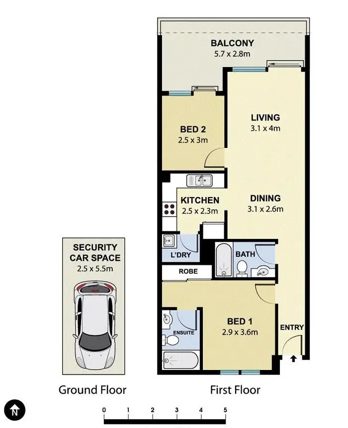 Floorplan of Homely apartment listing, 1/1-3 Sturdee Parade, Dee Why NSW 2099