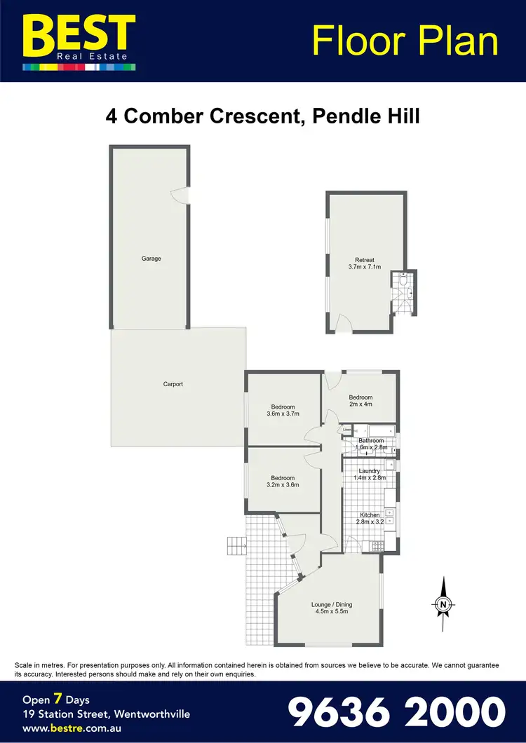Floorplan of Homely house listing, 4 Comber Crescent, Pendle Hill NSW 2145