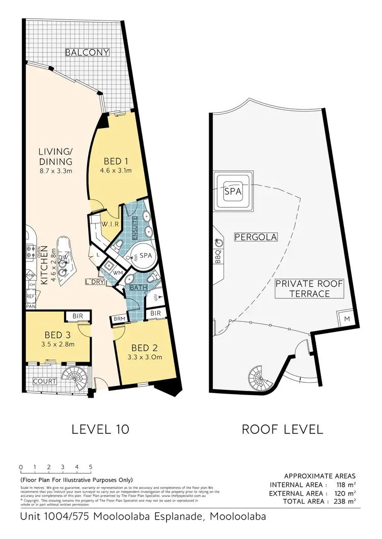 Floorplan of Homely apartment listing, 1004, 59-75 Mooloolaba Esplanade, Mooloolaba QLD 4557