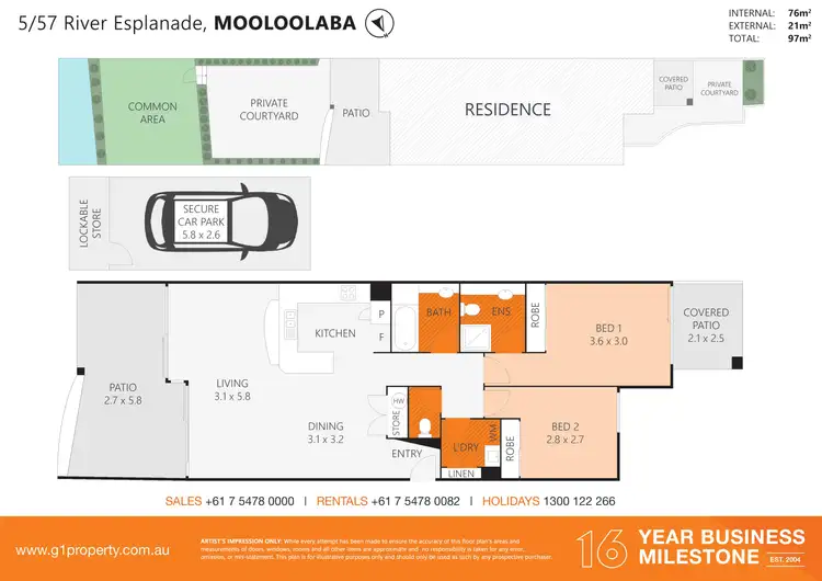 Floorplan of Homely apartment listing, 5/57 River Esplanade, Mooloolaba QLD 4557