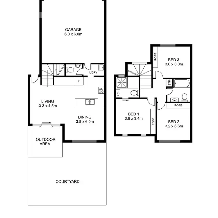 Floorplan of Homely townhouse listing, 35410/8 Russell Street, Everton Park QLD 4053