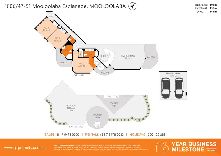 Floorplan of Homely unit listing, 47-51 Mooloolaba Esplanade, Mooloolaba QLD 4557