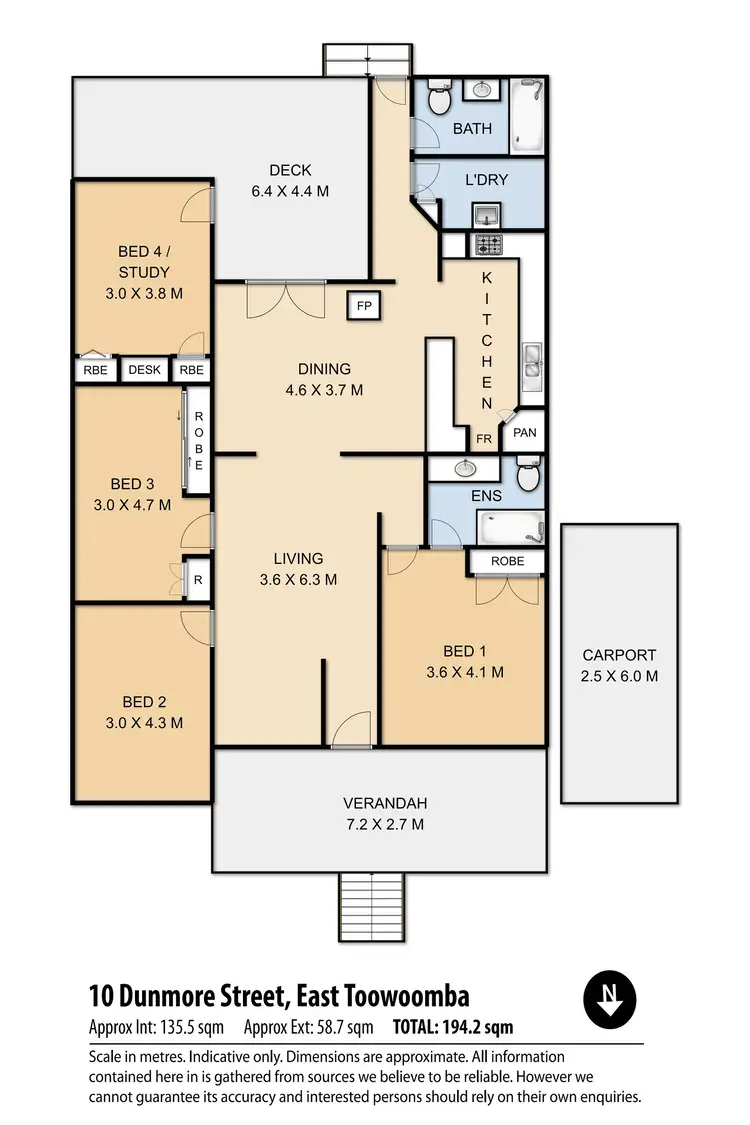 Floorplan of Homely house listing, 10 Dunmore Street, East Toowoomba QLD 4350