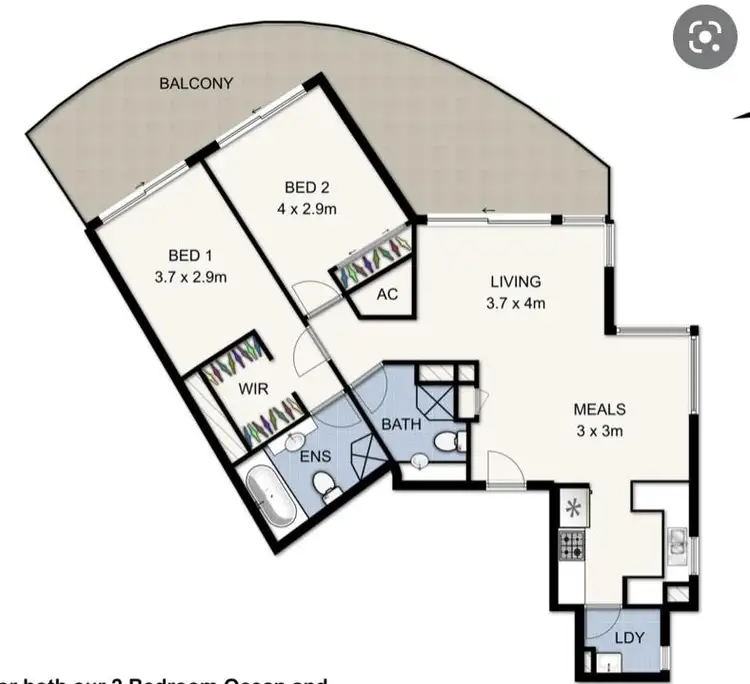 Floorplan of Homely apartment listing, 5 Woodroffe Avenue, Main Beach QLD 4217
