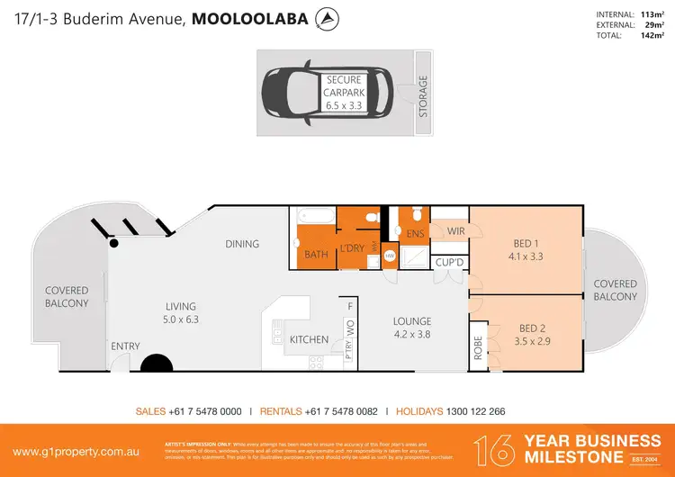 Floorplan of Homely unit listing, 17/1-3 Buderim Ave, Mooloolaba QLD 4557