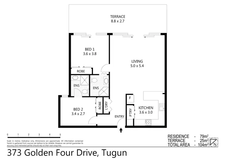 Floorplan of Homely apartment listing, 13/373-375 Golden Four Drive, Tugun QLD 4224