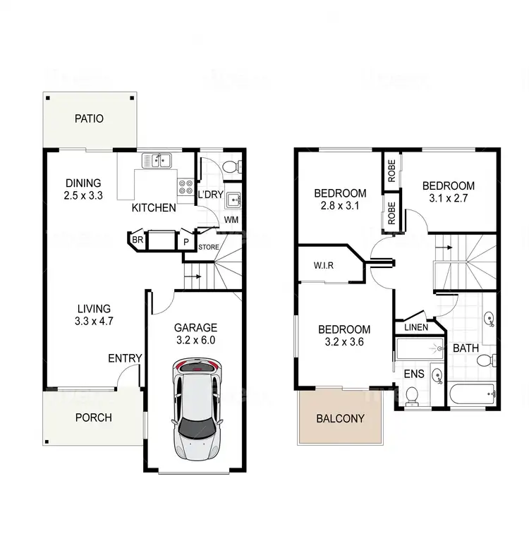 Floorplan of Homely townhouse listing, 60/11 PENNY STREET, Algester QLD 4115