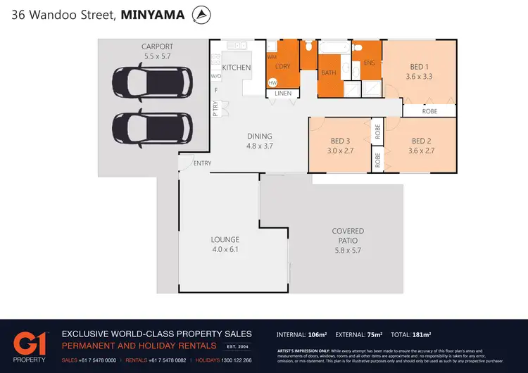 Floorplan of Homely house listing, 36 Wandoo Street, Minyama QLD 4575