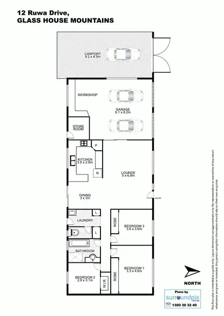 Floorplan of Homely house listing, 12 Ruwa, Glass House Mountains QLD 4518