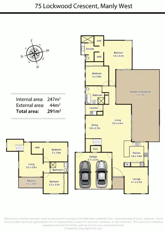 Floorplan of Homely house listing, 75 Lockwood Crescent, Manly West QLD 4179