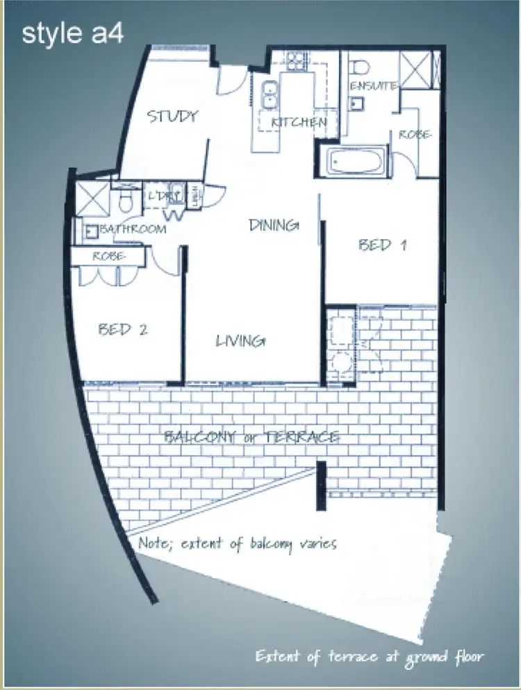 Floorplan of Homely apartment listing, 20 Newstead Terrace, Newstead QLD 4006