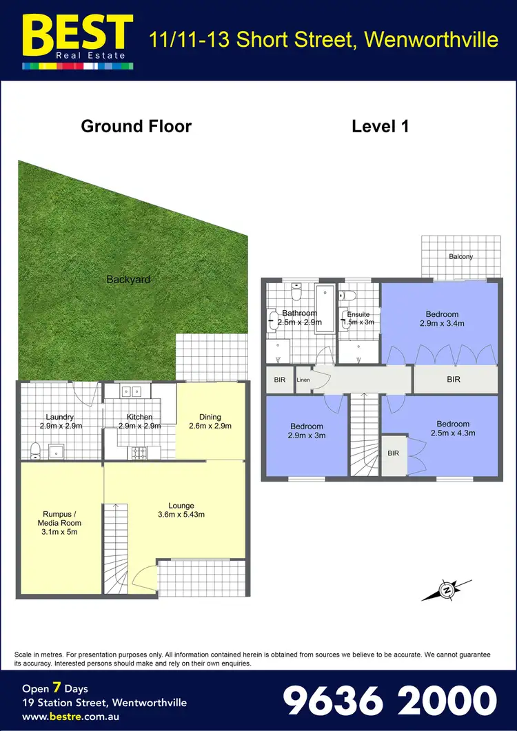 Floorplan of Homely townhouse listing, 11/11-13 Water Street, Wentworthville NSW 2145