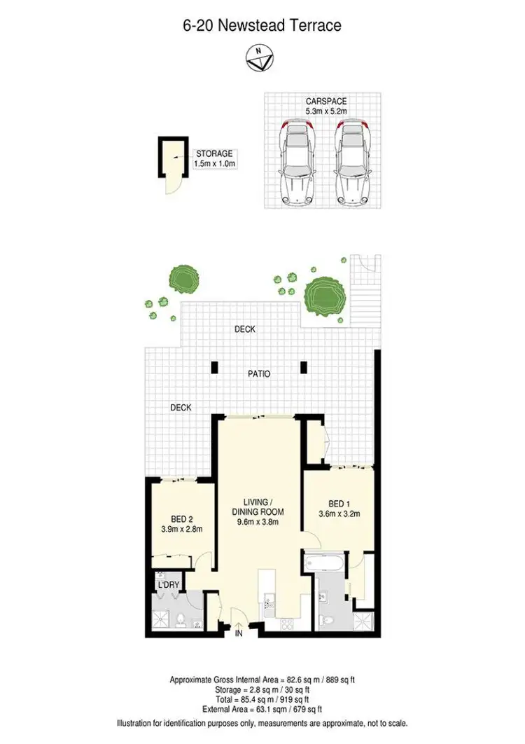 Floorplan of Homely unit listing, 20 Newstead Terrace, Newstead QLD 4006