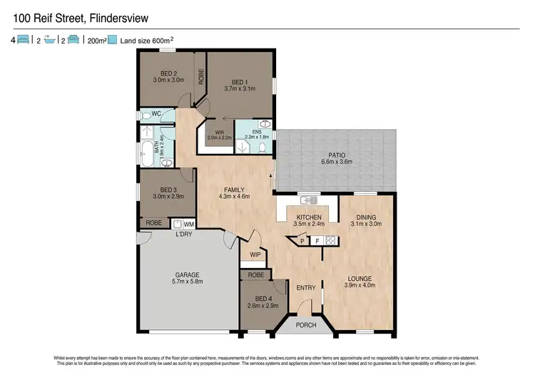 Floorplan of Homely house listing, 100 Reif st, Flinders View QLD 4305