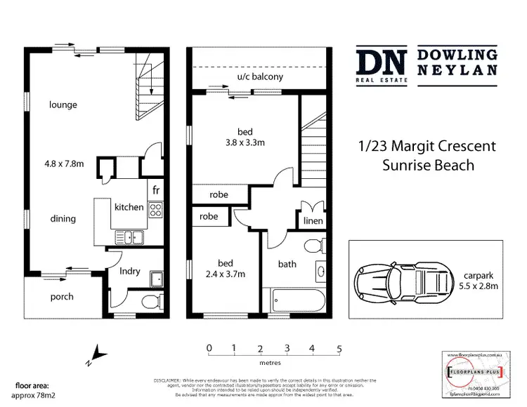 Floorplan of Homely townhouse listing, 1/23 Margit Crescent, Sunrise Beach QLD 4567