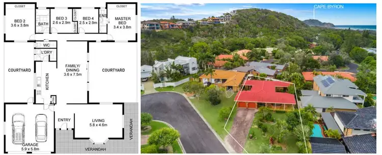 Floorplan of Homely house listing, 8 Seastar, Byron Bay NSW 2481