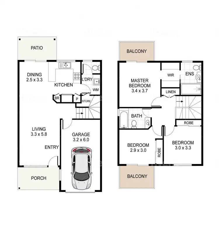 Floorplan of Homely townhouse listing, 49/11 PENNY STREET, Algester QLD 4115