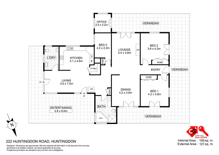 Floorplan of Homely house listing, 222 Huntingdon Road, Huntingdon NSW 2446