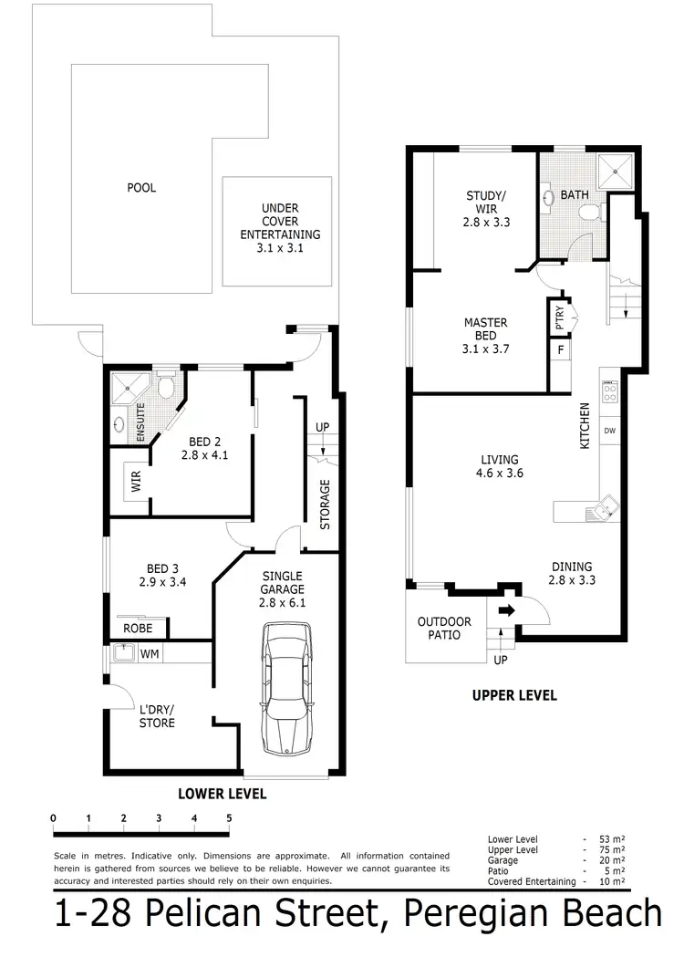 Floorplan of Homely townhouse listing, 1/28 Pelican Street, Peregian Beach QLD 4573