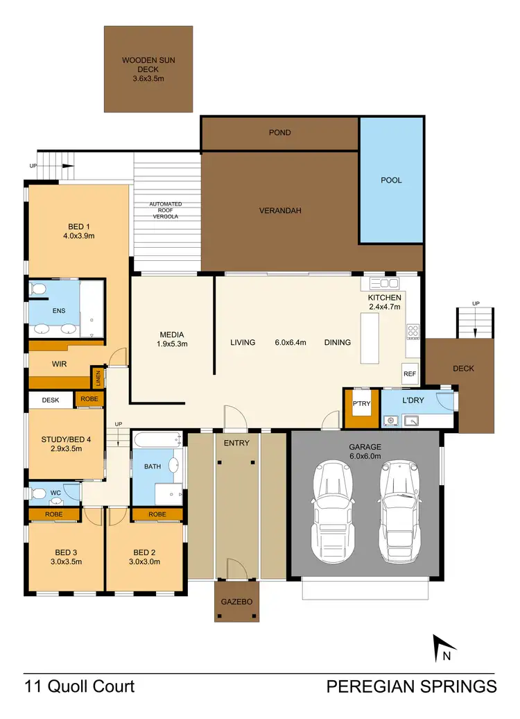 Floorplan of Homely house listing, 11 Quoll Court, Peregian Springs QLD 4573