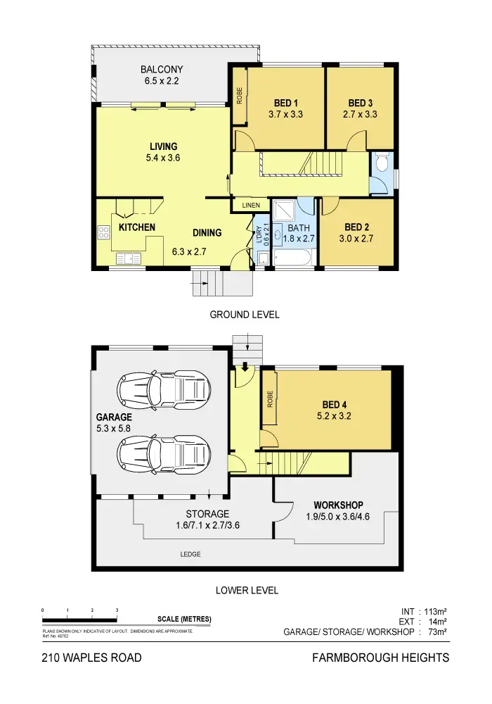 Floorplan of Homely house listing, 210 Waples Road, Farmborough Heights NSW 2526