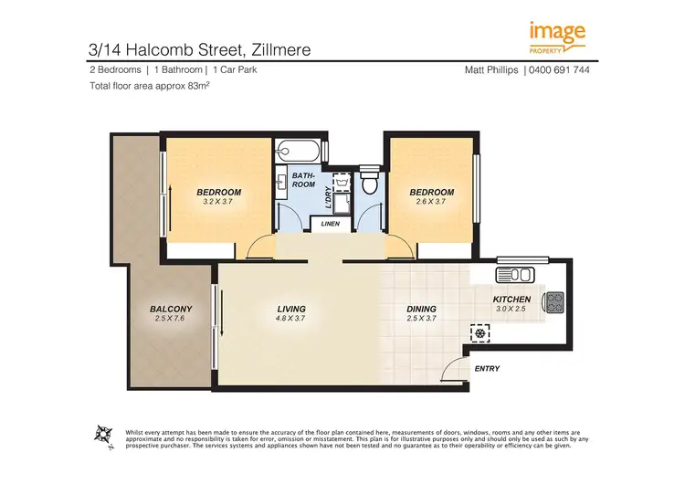 Floorplan of Homely unit listing, 3/14 Halcomb Street, Zillmere QLD 4034