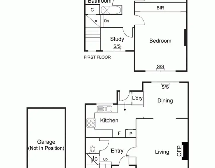 Floorplan of Homely townhouse listing, 3/24 Kensington Road, South Yarra VIC 3141