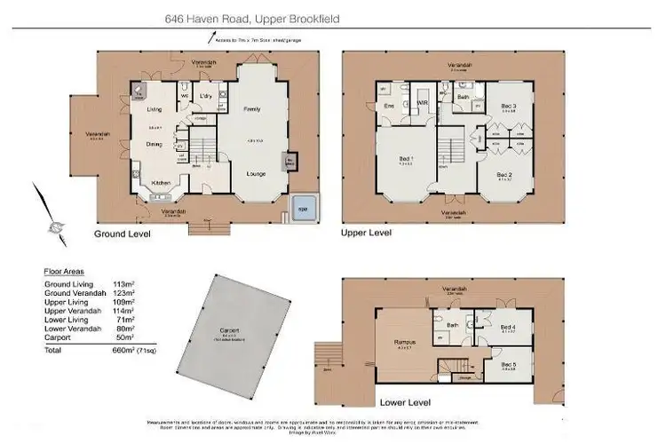 Floorplan of Homely house listing, 646 Haven Rd, Upper Brookfield QLD 4069