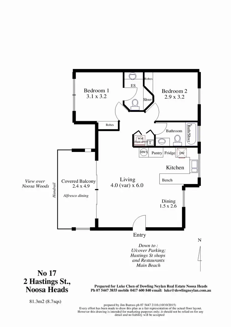 Floorplan of Homely unit listing, 17/2 Hastings Street, Noosa Heads QLD 4567