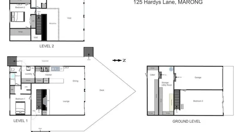 Floorplan of Homely house listing, 125 Hardys Lane, Marong VIC 3515