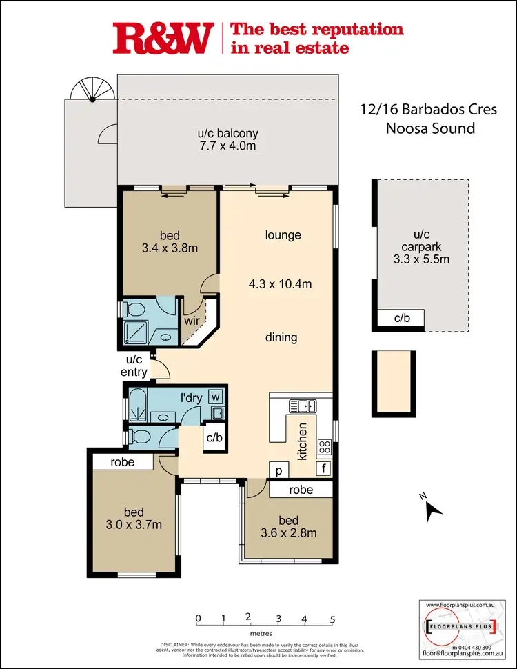 Floorplan of Homely apartment listing, 12/16 'Noosa Haven' Barbados Crescent, Noosaville QLD 4566
