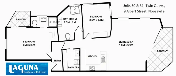 Floorplan of Homely unit listing, 30&31/9 Albert Street, Noosaville QLD 4566