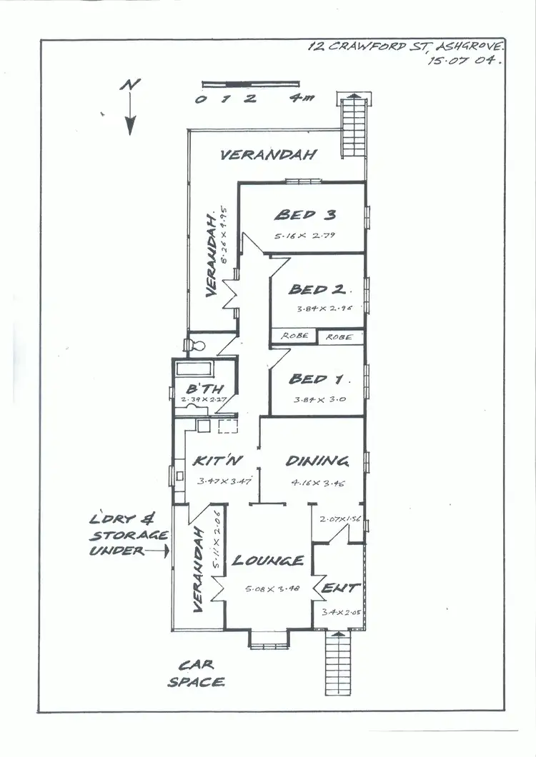 Floorplan of Homely house listing, 12 Crawford Street, Ashgrove QLD 4060