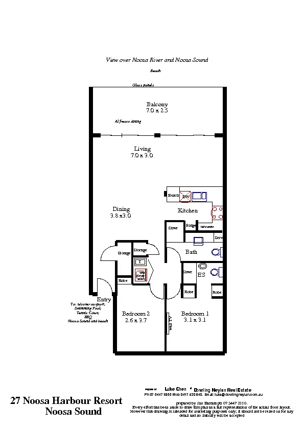 Floorplan of Homely apartment listing, 27/6 Quamby Place, Noosa Sound QLD 4567