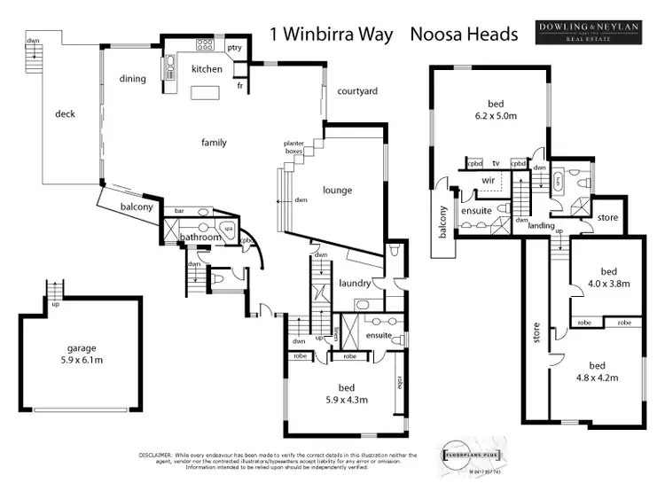 Floorplan of Homely house listing, 1 Winbirra Way, Noosa Heads QLD 4567