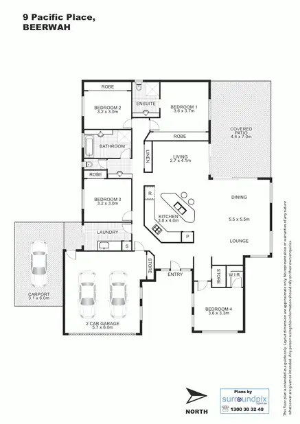 Floorplan of Homely house listing, 9 Pacific Place, Beerwah QLD 4519