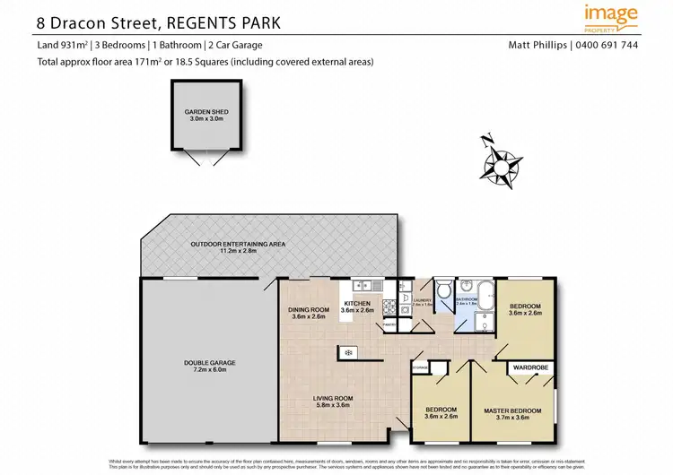 Floorplan of Homely house listing, 8 Dracon St, Regents Park QLD 4118