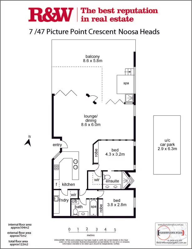 Floorplan of Homely apartment listing, 7/47 'Picture Point Te Picture Point Crescent, Noosa Heads QLD 4567