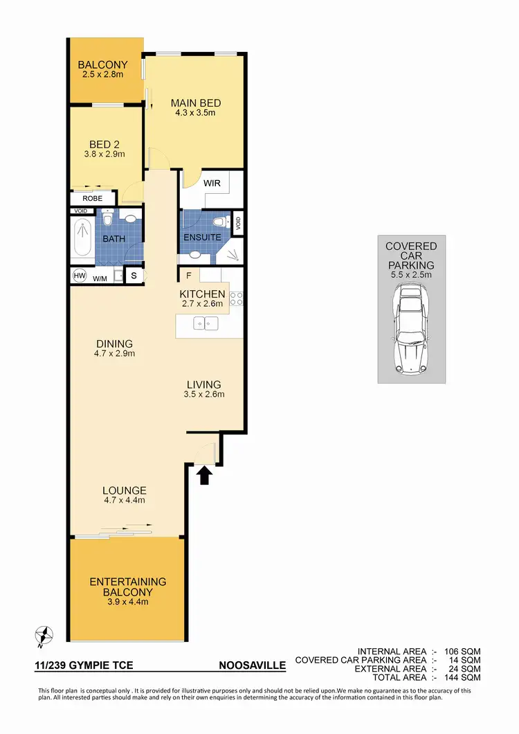 Floorplan of Homely unit listing, 11 / 239 Gympie Tce, Noosaville QLD 4566