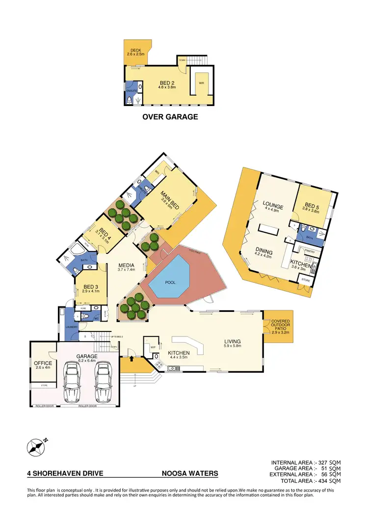 Floorplan of Homely house listing, 4 Shorehaven Drive, Noosa Waters QLD 4566