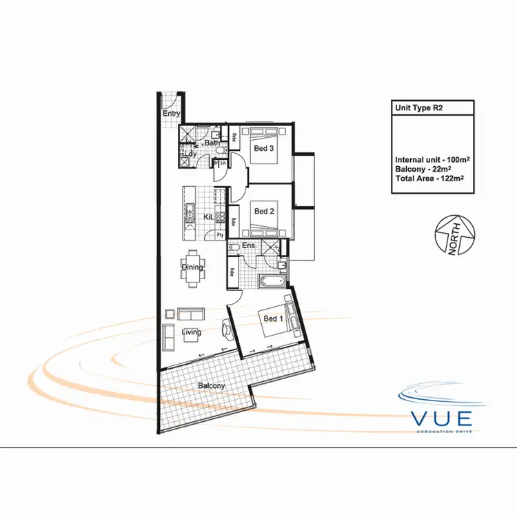 Floorplan of Homely unit listing, L2/92 Quay Street, Brisbane QLD 4000