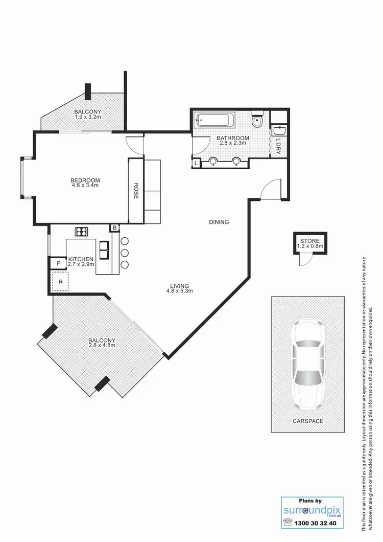 Floorplan of Homely unit listing, L2/451 Gregory Terrace, Spring Hill QLD 4000